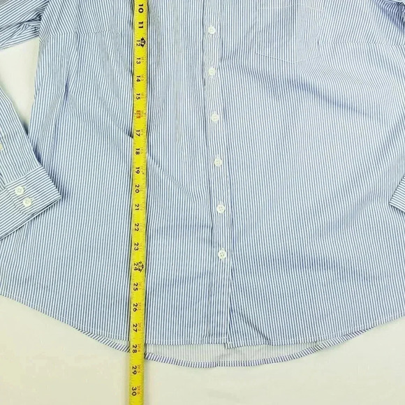 Torrid Plus Size 1 Blue White Striped Pocket Shirt - Picture 3 of 9